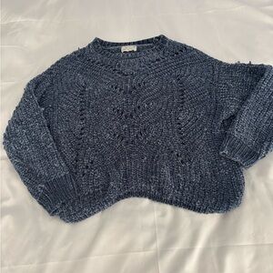 Women’s Poof! Textured Navy Sweater